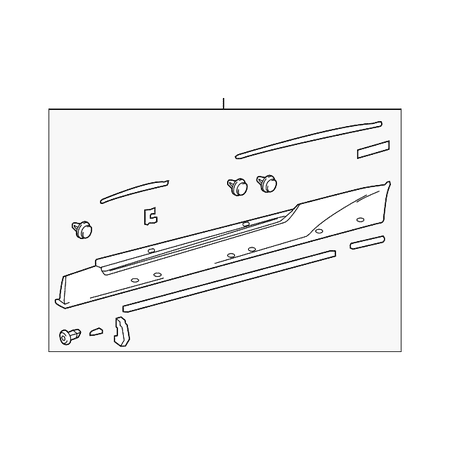 Genuine OE Lexus Rocker Molding - 75860-24040-C0