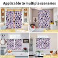 thumbnail image 5 of Spring Purple Leaves Kitchen Curtains Window Panels, Country Botanical Pastoral Leaf Beige Insulated Window Treatment Curtain, Grommet Curtains for Bedroom/Living Room/Bathroom, 2 Piece 42"Wx63"L, 5 of 8