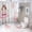 style-433, variant on Abstract City Brussels Pattern 4Pcs Shower Curtain Set with Rugs with Non-Slip Rugs Toilet Lid Cover And Bath Mat City Building Waterproof Shower Curtain for Bathroom Decor