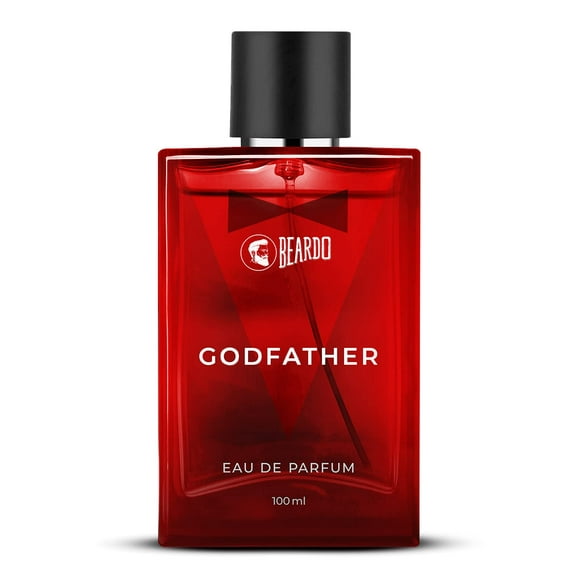 Beardo Godfather Eau de Parfum pour Hommes 100ml, 3.4 Fl.oz. / avec des Notes Fraîches, Musquées, Vétiver & Citron - Parfum Longue Durée pour Rendez-Vous Nuit / Cadeau Rakhi pour Frère - Longue Durée