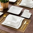 thumbnail image 6 of vancasso 36 pcs Dinnerware Sets, Plates and Bowls Set for 6, Porcelain Dinner Set, White, 6 of 8