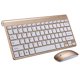 thumbnail image 1 of Teclado inalámbrico Mouse 2.4G Mini juego combinado de teclado multimedia para computadora portátil, computadora de escritorio, TV, suministros de oficina, dorado tholdsy EL2198-01B, 1 of 2
