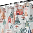 thumbnail image 4 of Rideau de Douche pour Salle de Bain Vacances Xmas Forêt Rustique Rideaux de Douche Imperméables Modernes Crochets Inclus,72x72 Pouces, 4 of 5