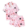 thumbnail image 4 of Ruyelune Pink Halloween Clothing Women's Halloween Pajamas Pumpkin Ghost Pjs Button Down 2 Piece Lounge Set S, 4 of 7