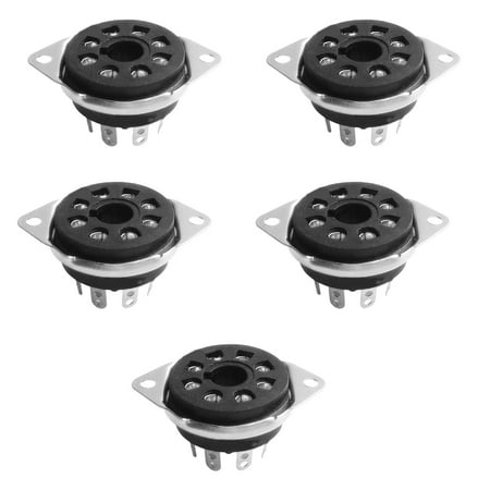 

LIANXUE 5pcs 8Pin Vacuum Tube Socket Base Octal for KT66 KT88 6SL7 6SN7 6V6 5AR4/GZ34