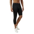 thumbnail image 4 of Men One Leg Compression Pants 3/4 Capri Tights Athletic Basketball Leggings Workout Base Layer Underwear, 4 of 9