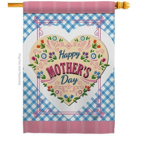 Ornament Collection H192168-BO Floral Mother Day Family 28 x 40 in. Double-Sided Decorative Vertical House Flags for Decoration Banner Garden Yard Gift