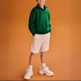 thumbnail image 2 of EnJoCho Boys' Quarter Zip Sweatshirt Kids Long Sleeve Pullover Tops Tween Boys Fall Fashion School Prep𝗉y Solid Cute Clothes, 2 of 9