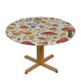 thumbnail image 3 of WYYP Free Waterproof Round Tablecovers - Red Mushrooms Pattern Glam Wedding Decor, Round Tables Tablecovers for , Dinner Parties White, 3 of 7