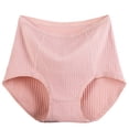 Women's Ribbed High Waisted Panties, Textured Everyday Underwear for a ...