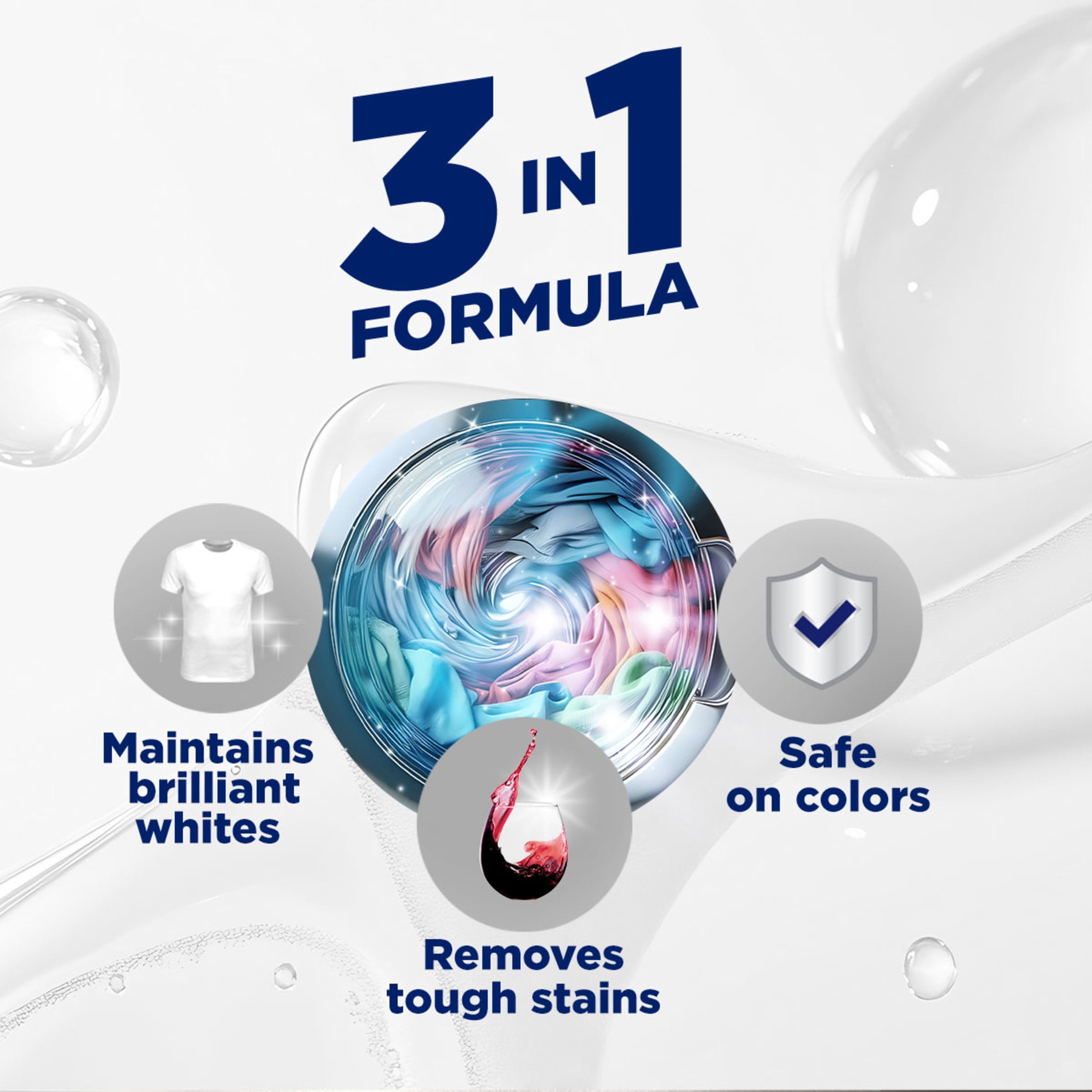 OxiClean Triple Action White Revive Laundry Whitener and Stain Remover Powder, 6.5
lbs