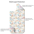 thumbnail image 4 of DistinctInk Custom SKIN / DECAL compatible with OtterBox Defender for iPhone 11 Pro MAX (6.5" Screen) - Modern Floral - White Red Navy, 4 of 5