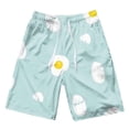 thumbnail image 4 of ¡Oferta! Pantalones cortos casuales de manga corta Honeeladyy para niños con cordón ajustable, ropa deportiva estampada para hombre y mujer, conjunto de verano de dos piezas para la escuela (verde,, 4 of 4