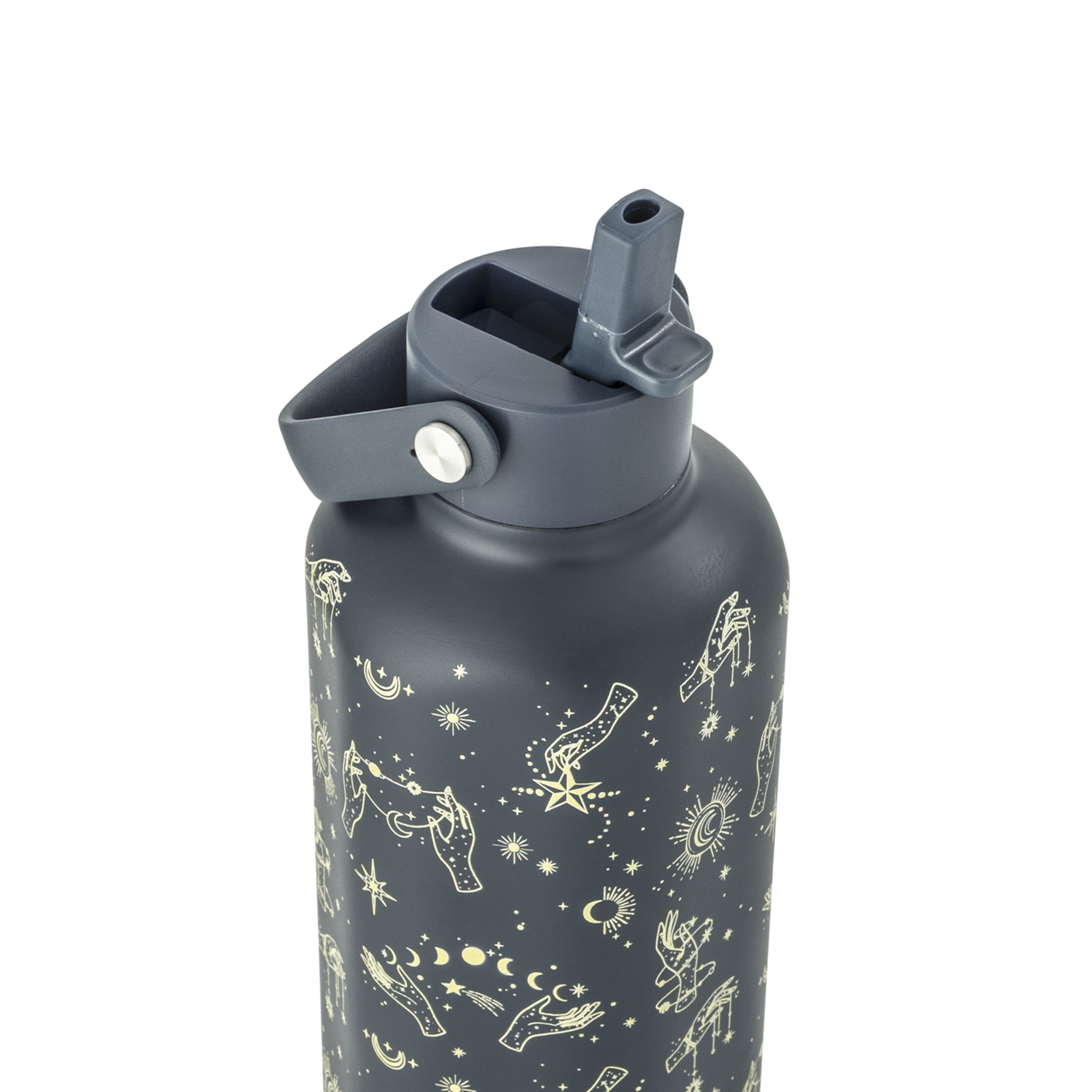 Thyme & Table 32oz Stainless Steel Cleo Bottle with Straw, Astrology