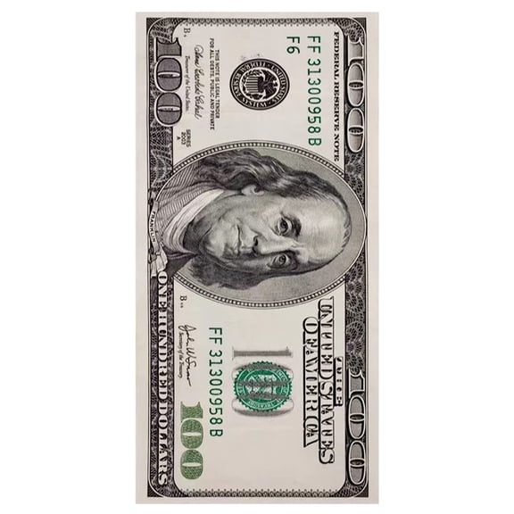 Novelty Dollar Bill Design Oversized Microfiber Beach Towel, Large Sand Proof Quick Dry Towel With Digital Print For Pool Travel, Fun Bath Sheet