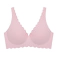 thumbnail image 5 of Floral Wireless Bra for Women Deep V Comfort Wirefree T-Shirt Bra Full Coverage Support Seamless Wavy Womens Jelly Bras Everyday Bralettes, 5 of 5