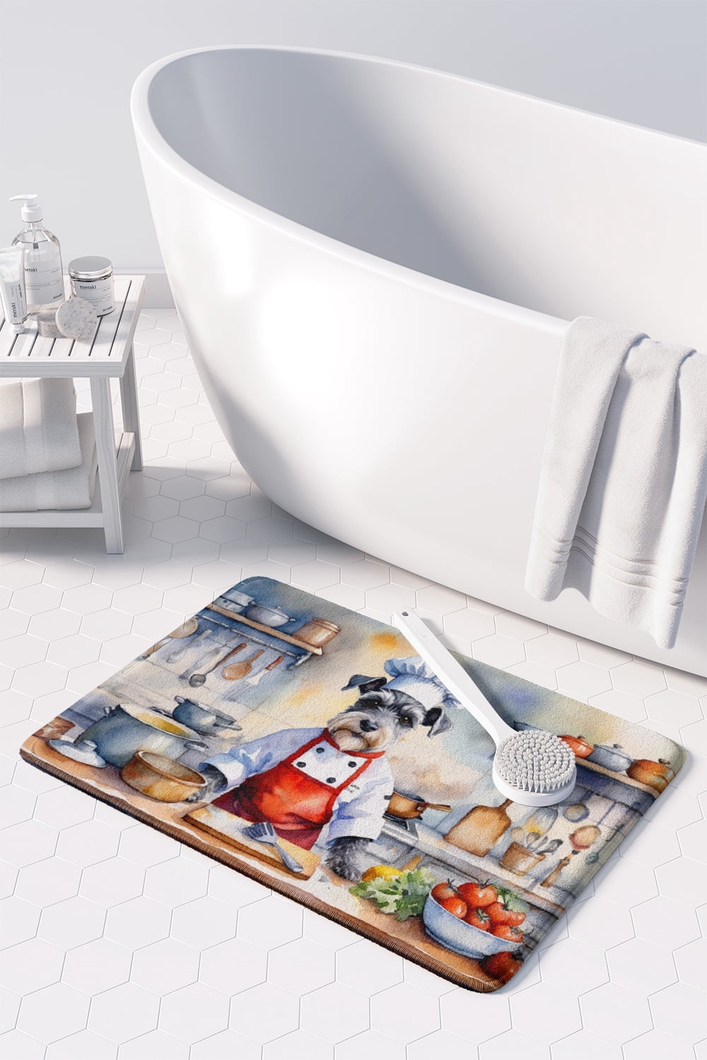 Yorkie Yorkshire Terrier The Chef Memory Foam Kitchen Mat