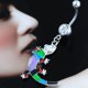 thumbnail image 2 of 1 pieza Piercing para el cuerpo, joyería, aleación de acero inoxidable, anillo para el vientre con patrón de insectos coloridos, 2 of 8