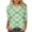 Green, variant on Ruyang Women's Summer T-Shirts, Women's Round Neck Striped Ethnic Printed Loose Casual 3/4 Sleeve T Shirt Womens Cotton Long Sleeve Shirt