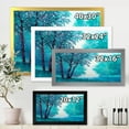 thumbnail image 4 of Designart 'Blue Coloured Tree Impression By Riverside' Lake House Framed Art Print, 4 of 4