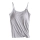 thumbnail image 1 of Camiseta sin mangas con tirantes y cojín en el pecho - Sin anillas de acero, diseño elástico acanalado para uso informal/deportivo - S-XXL, 1 of 4