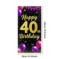 thumbnail image 3 of Glittery Happy 40 Birthday Banner Party Supplies Background Decorations for Birthday Party Photo Backdrop Celebration Decor Photo Booth Props, 3 of 7