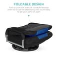 thumbnail image 4 of Best Choice Products Swivel Gaming Chair 360 Degree Multipurpose Floor Chair Rocker for TV, Reading, Playing Video Games w/Lumbar Support, Armrest Handles, Adjustable Foldable Backrest - Black/Blue, 4 of 5