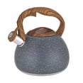 thumbnail image 1 of Inteprter Hervidor de té de 3L con sonido de silbido fuerte Tetera de acero inoxidable con mango de patrón de Hervidor de agua con de gran Barra de herramientas Gris Inteprter HA025360-02, 1 of 6