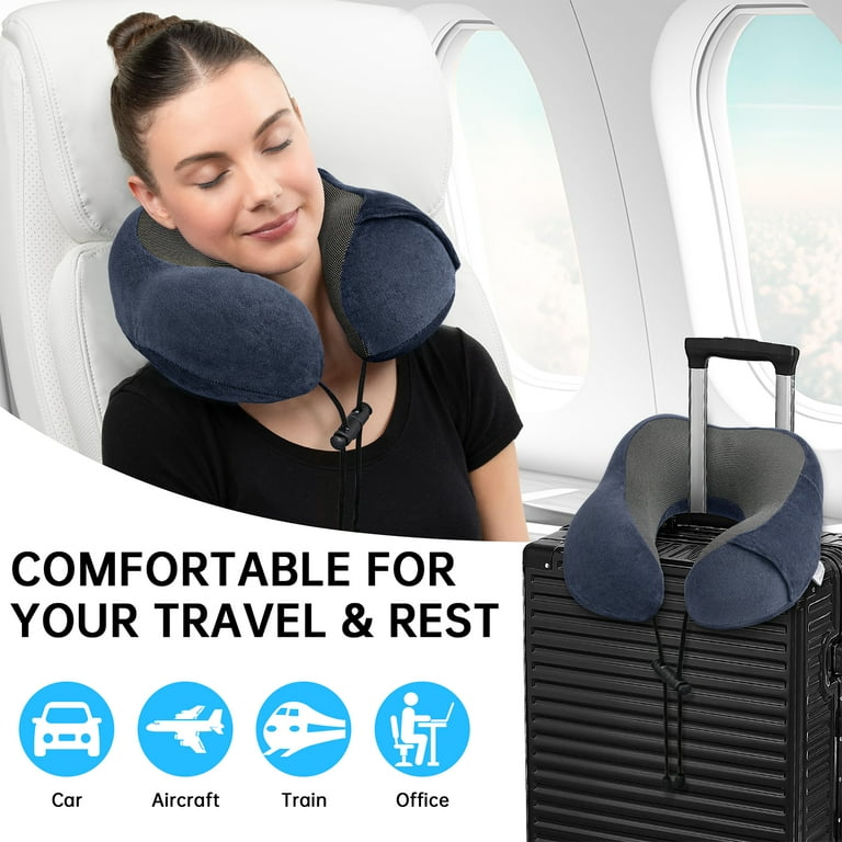 Travel Pillow with Adjustable Clasp, Removable Cover Neck Travel Pillow with Adjustable Clasp, Removable Cover Neck