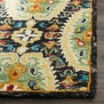 thumbnail image 3 of SAFAVIEH Blossom Signe Southwestern Wool Fringed Runner Rug, Charcoal/Gold, 2'3" x 8', 3 of 6