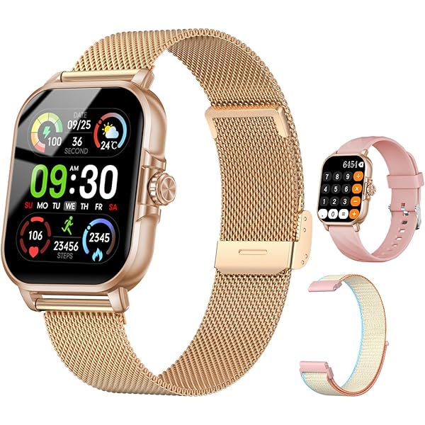 wonima44 Smart Watches for Men Women Fitness Tracker Watch 2.04 HD Screen Sport Watch with ChatGpt AI Voice 3 Bands Step Counter 24/7 Heart Rate Sleep Monitor Smartwatch for Android iOS (Black)