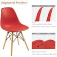 thumbnail image 5 of Furmax Pre Assembled Modern Style Dining Chair Mid Century Modern DSW Chair, Shell Lounge Plastic Chair for Kitchen, Dining, Bedroom, Living Room Side Chairs Set of 4，Red, 5 of 13