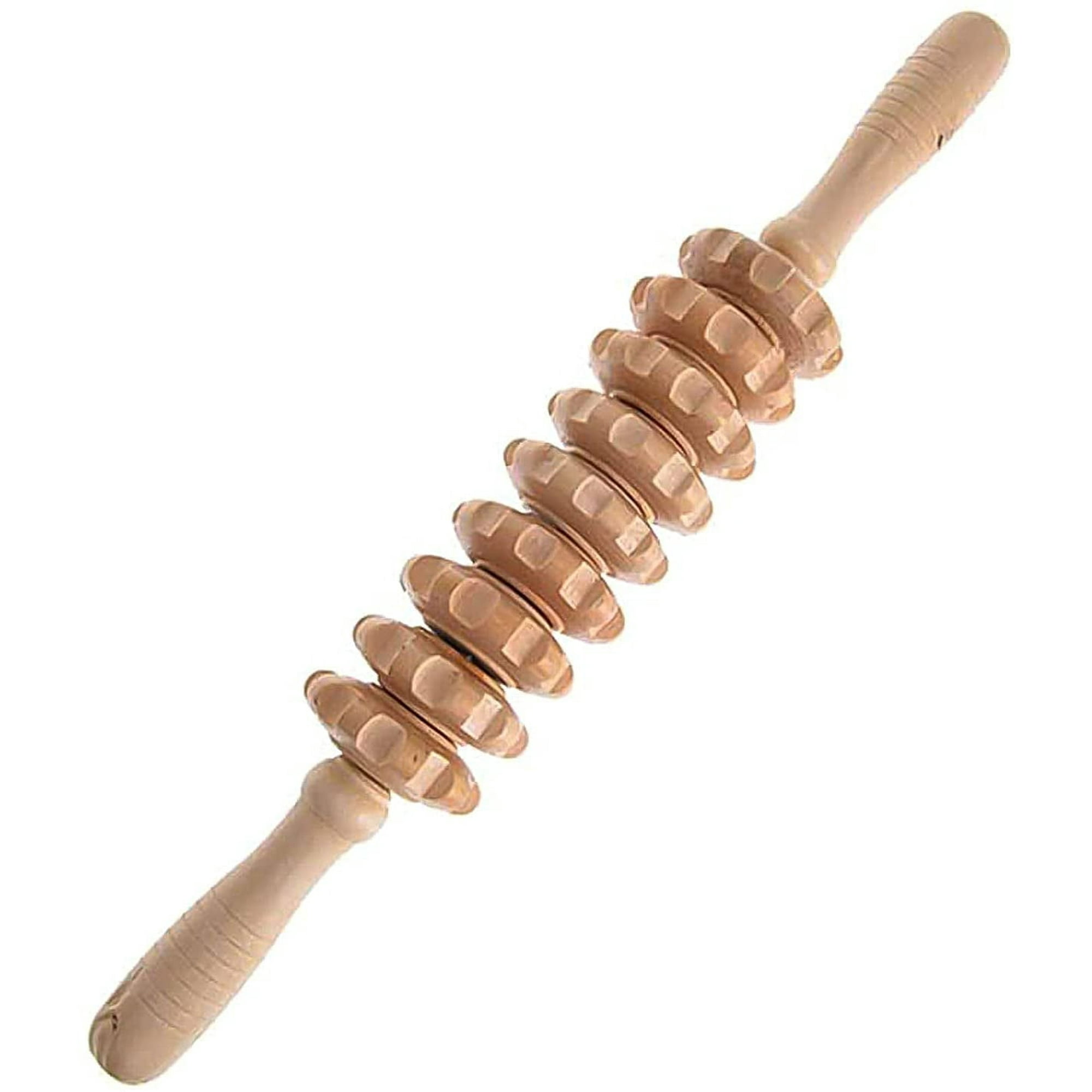 NOGIS Set of 1 Wood Therapy Massage Tools, Cellulite Massager, Anti Cellulite Massager, Wooden Massage Roller, Body Roller Cellulite, Massage Stick, Muscle Massage.