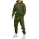 thumbnail image 4 of Ceisia Men's Solid Color Hooded Tracksuit Set with Cargo Pockets for Casual & Sports Wear Army Green M Gifts, 4 of 5