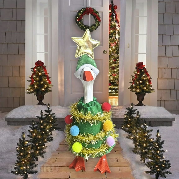 kladzum Christmas Gooses Outfits Gooses Statue Christmas Costume Yard Gooses Clothes Hat Outfit