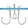 thumbnail image 7 of HOSSLLY Widespread Bathroom Faucets 8 inch Brushed Nickel Arc 2 Handle Lavatory Faucet, 7 of 7