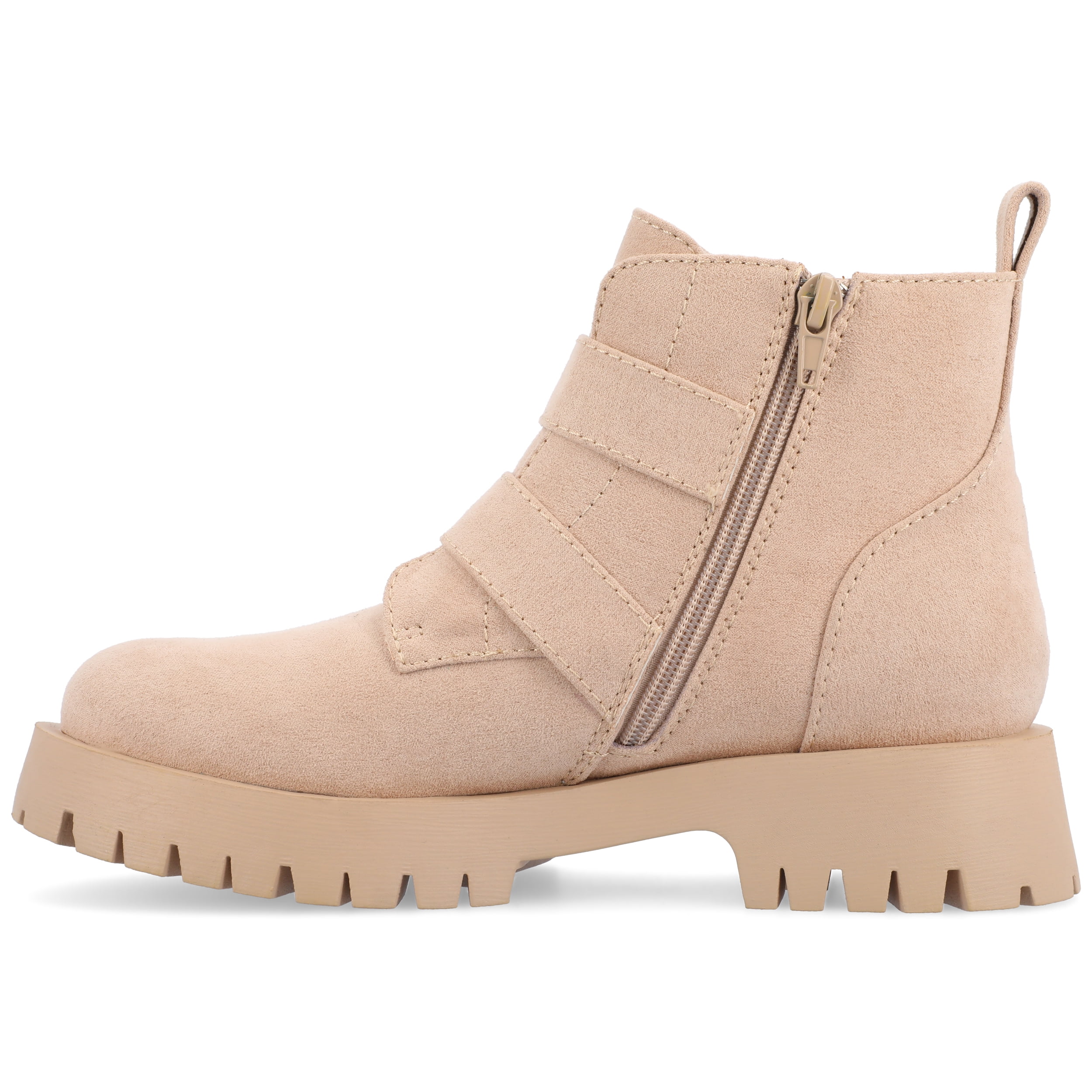 Journee Womens Maebry Treaded Outsole Round Toe Booties