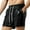 Black, variant on Lovskoo Men's Beach Board Shorts Solid Color Trendy Bright Pockets Elastic Waist Drawstring Short Pants Gold