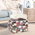 thumbnail image 3 of Yayeee Collapsible Cube Storage Bin with Lid Fabric Closet Decorative Basket with Handles, Black Lucky Cat, 3 of 7