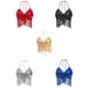 thumbnail image 1 of Traje De Danza Del Vientre De 5 Piezas Sujetador Halter Top Lentejuelas Trajes De Rendimiento Sunnimix Traje de baile sujetador, 1 of 8