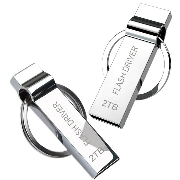 USB Flash Drive 2000GB Flash Drive High Speed Thumb Drive Rotatable Design Memory Stick for Computer Zip Drive USB Backup Jump Drive - Silver