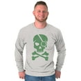 thumbnail image 5 of Irish Skull Crossbones St Pattys Day Long Sleeve TShirt Men Women Brisco Brands M, 5 of 6