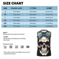thumbnail image 4 of Kdxio Bow Flower Skull for Men's Muscle T-shirt,Sleeveless for Workout Running Athletic Gym Lounge Casual, 4 of 5