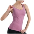thumbnail image 2 of FAIWAD Womens Ribbed Workout Tank Tops with Built in Bra Sleeveless Summer Tight Basic Athletic Cami Tops, 2 of 4