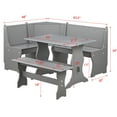 thumbnail image 6 of TMS 3-Piece Corner Reversible Indoor Dining Breakfast Nook with Storage, Includes Nook, Table and Bench, Espresso, 6 of 6