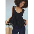 thumbnail image 5 of Women Sexy- Summer - Tops Lace Ruffle Layered Babydoll Crop Y2k Going Out Party Streetwear Black L, 5 of 6
