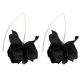 thumbnail image 1 of Pendientes de resina con borlas de pétalos de rosa bohemia - Pendientes de pétalos en capas - Pendientes de borlas de flores exageradas con personalidad, 1 of 6