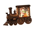 thumbnail image 1 of Linterna de Tren Navideña, Regalo Navideño, Luz Nocturna LED Parpadeante con Agua para Accesorios de Diseño de Escena de Fiesta Muñeco de nieve de bronce, 1 of 8