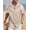 Khaki, variant on Men Linen Aloha Shirts Button Up Lightweight Beach Wear Wedding T Shirts