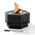 thumbnail image 2 of Sunjoy 28 In Smokeless Fire Pit with Removable Ash Pan, Outdoor Portable Wood Burning Fireplace with PVC Cover and Fire Poker ,Ideal for Camping, Bonfire, and Backyard, Black, 2 of 10